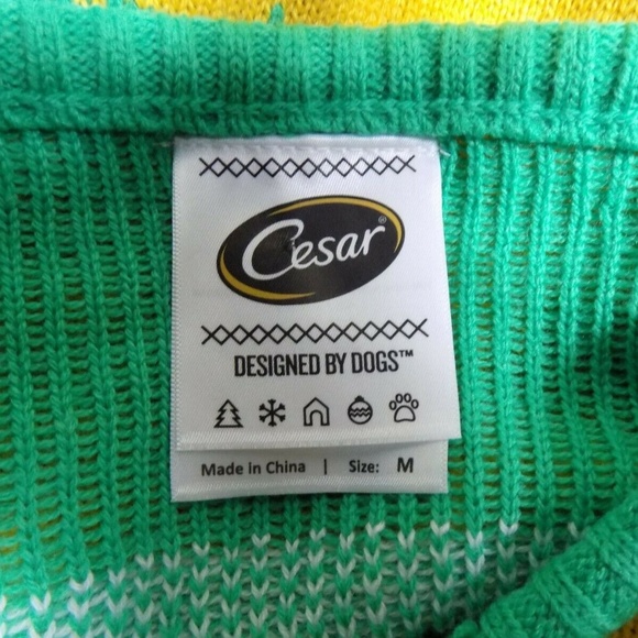 Cesar Designed By Dogs Ugly Christmas Sweater Medi - Picture 7 of 7